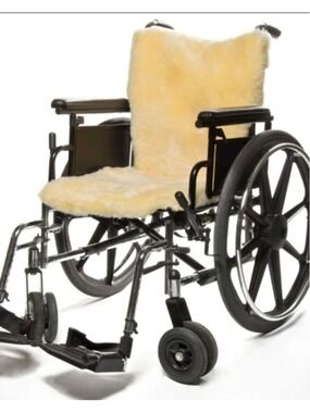 NYOrtho Sheepskin Wheelchair Seat & Backrest Pads Set 9556 NEW Washable Soft